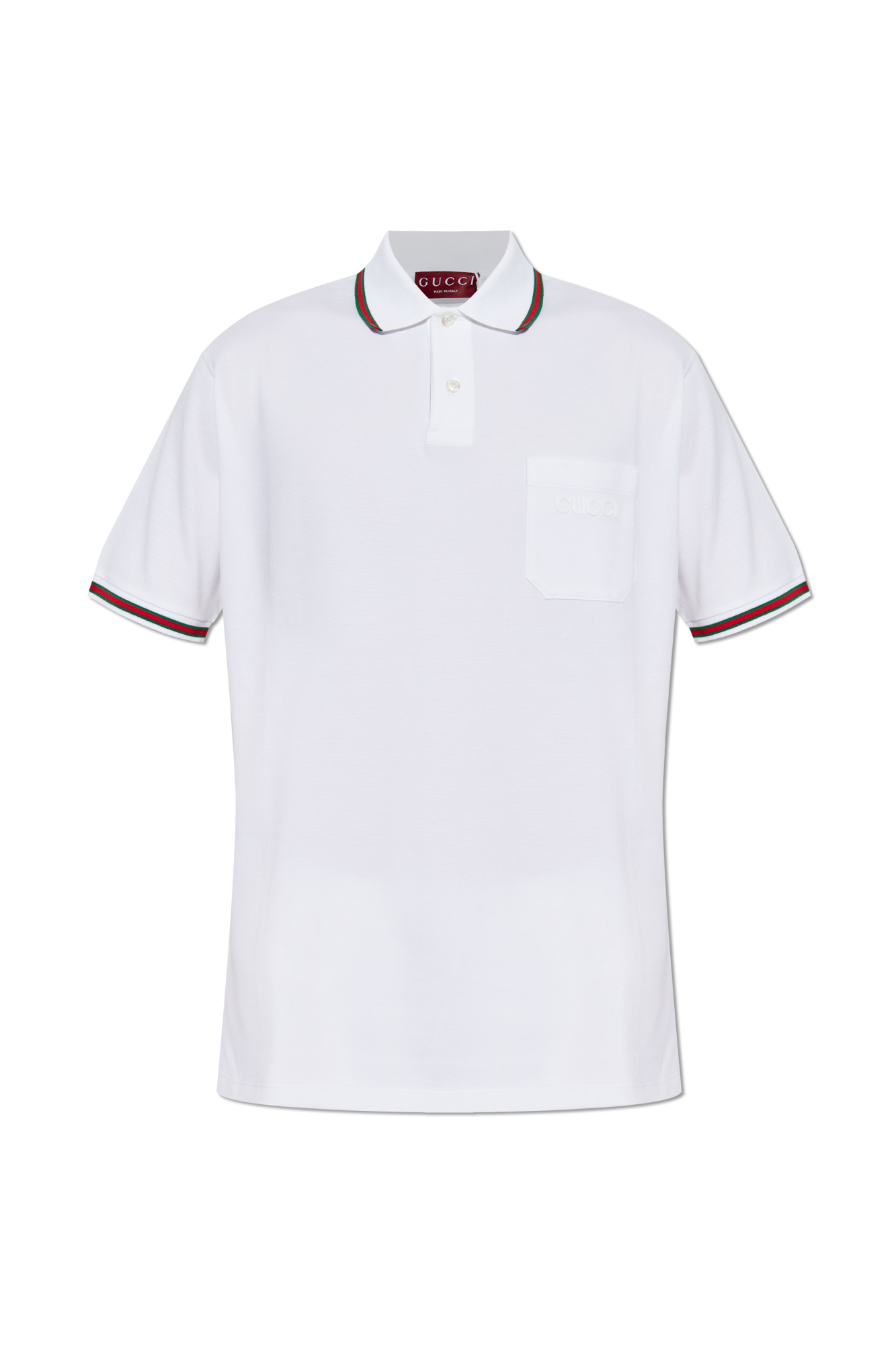 ◇GUCCI ポロシャツ 白 メンズ アンカー Gucci Cotton piquet polo with Interlocking G 'White Blue' 658067